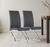 Set of Two Gray And Silver Upholstered Faux Leather Dining Side Chairs