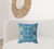20"x20" Aqua Sky Blue Zippered Suede Geometric Throw Pillow