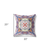 20"x20" Blue Orange Muted Yellow White Zippered Suede Geometric Throw Pillow