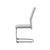Set of Four White And Silver Upholstered Faux Leather Dining Side Chairs