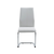Set of Four White And Silver Upholstered Faux Leather Dining Side Chairs