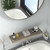 33" Brown Wood Wall Mounted Bathroom Shelves