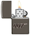 Zippo James Bond 007 Deep Carved High Polish Black Ice Armor Lighter 