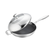 Stainless Steel Fry Pan  Frying Pan Top Grade Non Stick Interior Skillet with Helper Handle and Lid