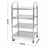Tier Stainless Steel Kitchen Dinning Food Cart Trolley Utility Round x