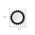 26" Black Cog Round Metal Frame Wall Mirror