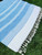 Turkish Beach/Bath Towels-Easy Carry Quick Dry Throw - Blue