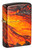 Zippo Fire Lava Flow 540 Design Tumbled Brass Lighter 