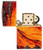 Zippo Fire Lava Flow 540 Design Tumbled Brass Lighter 