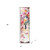 36" Pink White Black And Yellow Solid Wood Watercolor Floral Chickadee Porch Sign