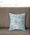 16" X 16" Gray And Pink Broadcloth Floral Throw Pillow