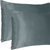 Gray Dreamy Set Of 2 Silky Satin King Pillowcases