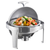 L Stainless Steel Chafing Food Warmer Catering Dish Round Roll Top