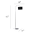 Simple Designs Arched Brushed Nickel Floor Lamp Shade 