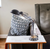 33" Black Metal Desk Table Lamp With Black Bowl Shade