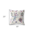 20" X 20" White And Purple Broadcloth Floral Throw Pillow
