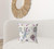 20" X 20" White And Purple Broadcloth Floral Throw Pillow