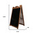 46" Brown And Black Solid Wood Porch Sign