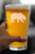 Bear Silhouette Pint Glass for Beer - Rustic Cabin Gifts