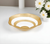 9" Clear and Gold Glass Round Ruffle Centerpiece Bowl