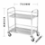 Tier Stainless Steel Drink Wine Food Utility Cart x 