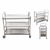 Tier Stainless Steel Kitchen Dinning Food Cart Trolley Utility Size  Medium