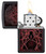Zippo Spider Design Textured Print Black Matte Finish Lighter 