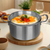 Dual Burners Cooktop Stove  Stainless Steel Induction Casserole and  Fry Pan