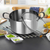 Dual Burners Cooktop Stove  Stainless Steel Induction Casserole and  Fry Pan
