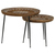 Honey and Black 2-Piece Nesting Table
