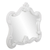 28" White Baroque Framed Accent Mirror