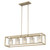 Brass Kitchen Island Five Light Metal Dimmable Chandelier With Clear Shades
