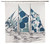 Dizzle Ship Shower Curtain