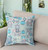 18" X 18" Gray And Pink Broadcloth Floral Throw Pillow