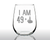50th Birthday Gifts - 49 Middle Finger Stemless Wine Glass