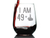 50th Birthday Gifts - 49 Middle Finger Stemless Wine Glass