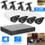 FHD 1080P 4CH Home Security Camera System 