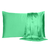 Green Dreamy Set Of 2 Silky Satin King Pillowcases