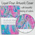 Liquid Art - Style 6 - Handmade Saddle Bound Notebook - A5-ish size