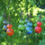 Tall Glass Globe Iron Garden Stake