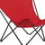 36" Red and Chrome Outdoor Camping Chair