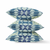 20"x20" Blue Green Cream Zippered Suede Geometric Throw Pillow