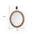 44" Wood Brown Round Framed Accent Mirror