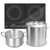 Dual Burners Cooktop Stove L Stainless Steel Stockpot  and  Induction Casserole
