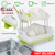 2-Tier Dish Drying Rack Cutlery Drainer Holder Kitchen