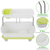 2-Tier Dish Drying Rack Cutlery Drainer Holder Kitchen