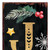 36" Black Gold Red And Green Christmas Snowflakes Solid Wood Porch Sign