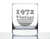 Vintage 1972 Whiskey Rocks Glass - 52nd Birthday Gifts
