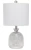 Lalia Home Hammered Glass Jar Table Lamp with Linen Shade