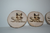 Aspen Log Coasters Set of Six With Wood Burned Spirit of the Woods Logo